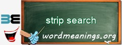 WordMeaning blackboard for strip search